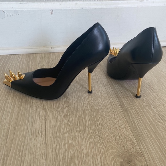 ALEXANDER MCQUEEN Punk Stud embellished leather pumps size 8 - Picture 8 of 14